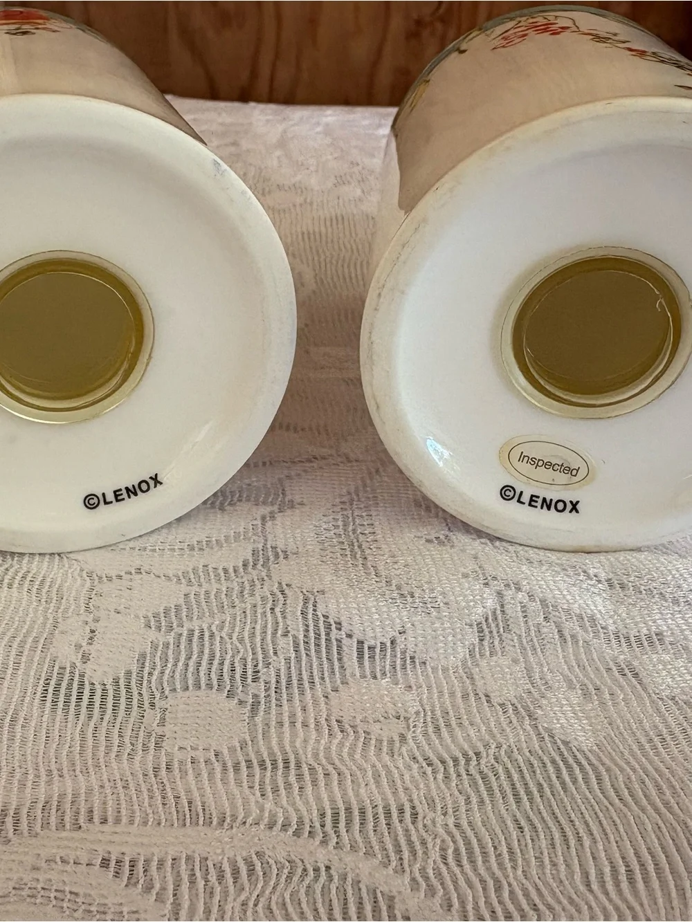 Lenox Chirp Cylinder Salt & Pepper Shakers Set Simply Fine Porcelain Bird Floral